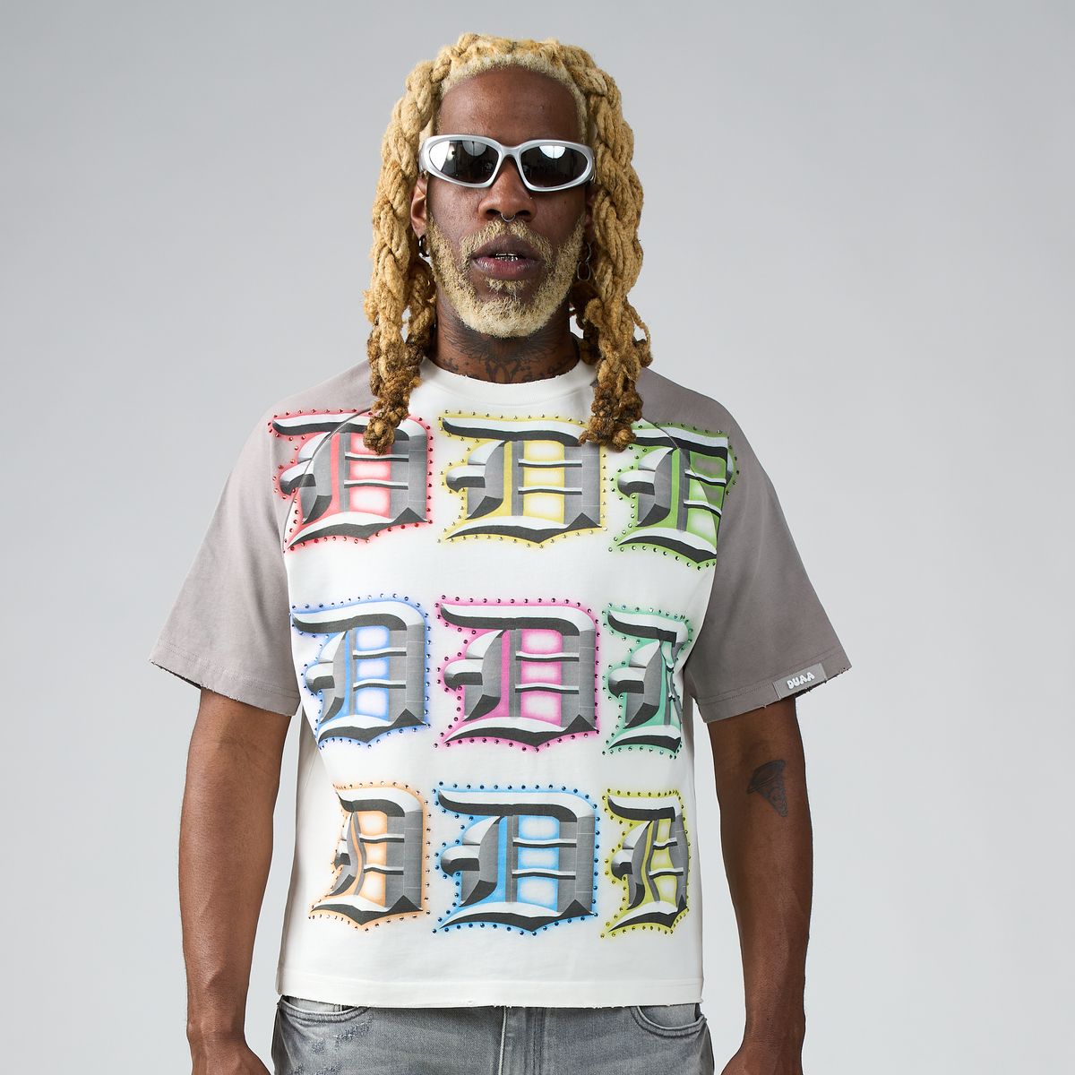 Men's Duaa Grid T-Shirt Grid-multi