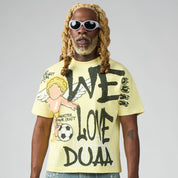 Men's Duaa Luv T-Shirt Yellow Luv-grey