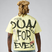 Men's Duaa Luv T-Shirt Yellow Luv-grey