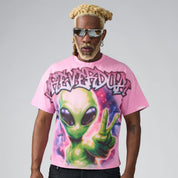 Men's Duaa Alien T-Shirt Pink Alien-pnk