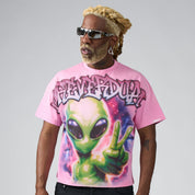 Men's Duaa Alien T-Shirt Pink Alien-pnk