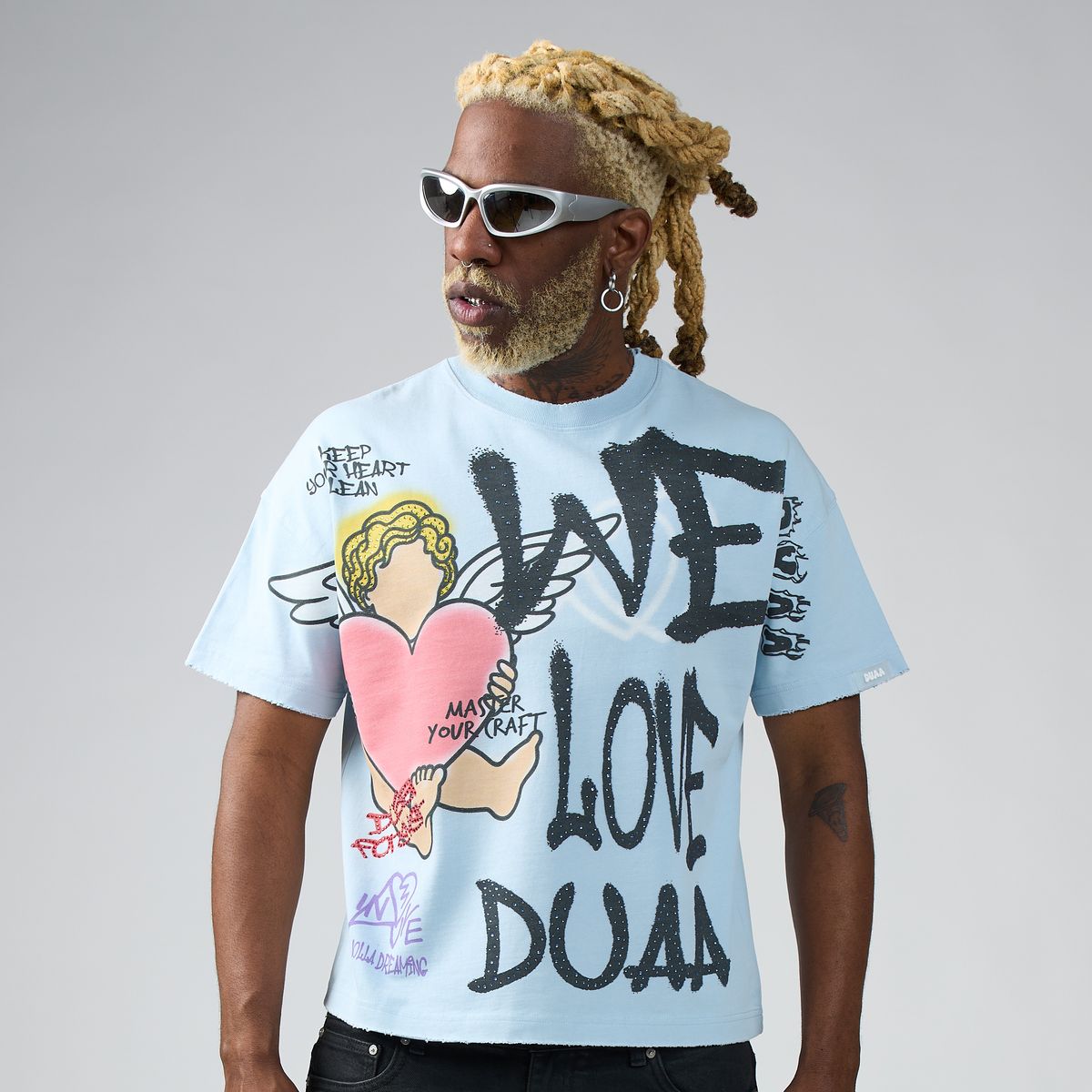 Men's Duaa We Love T-Shirt Blue Welove-Blue