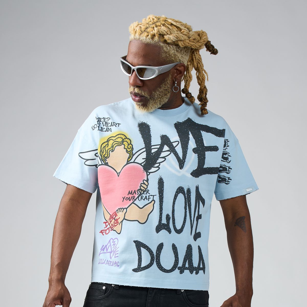 Men's Duaa We Love T-Shirt Blue Welove-Blue