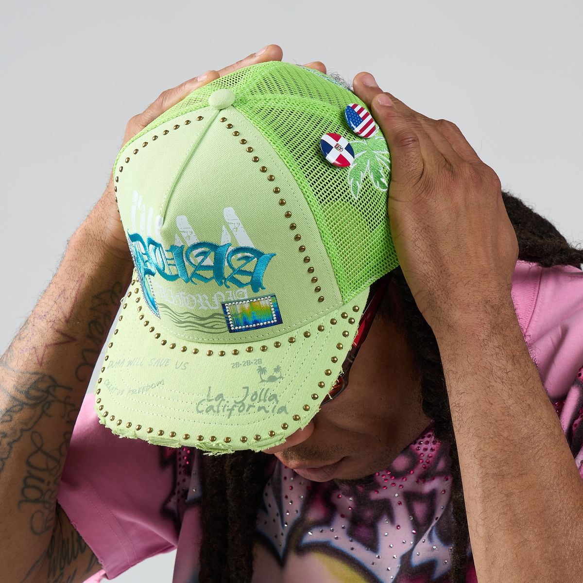 Men's Duaa Wave Hat Green Wavehat-Grn