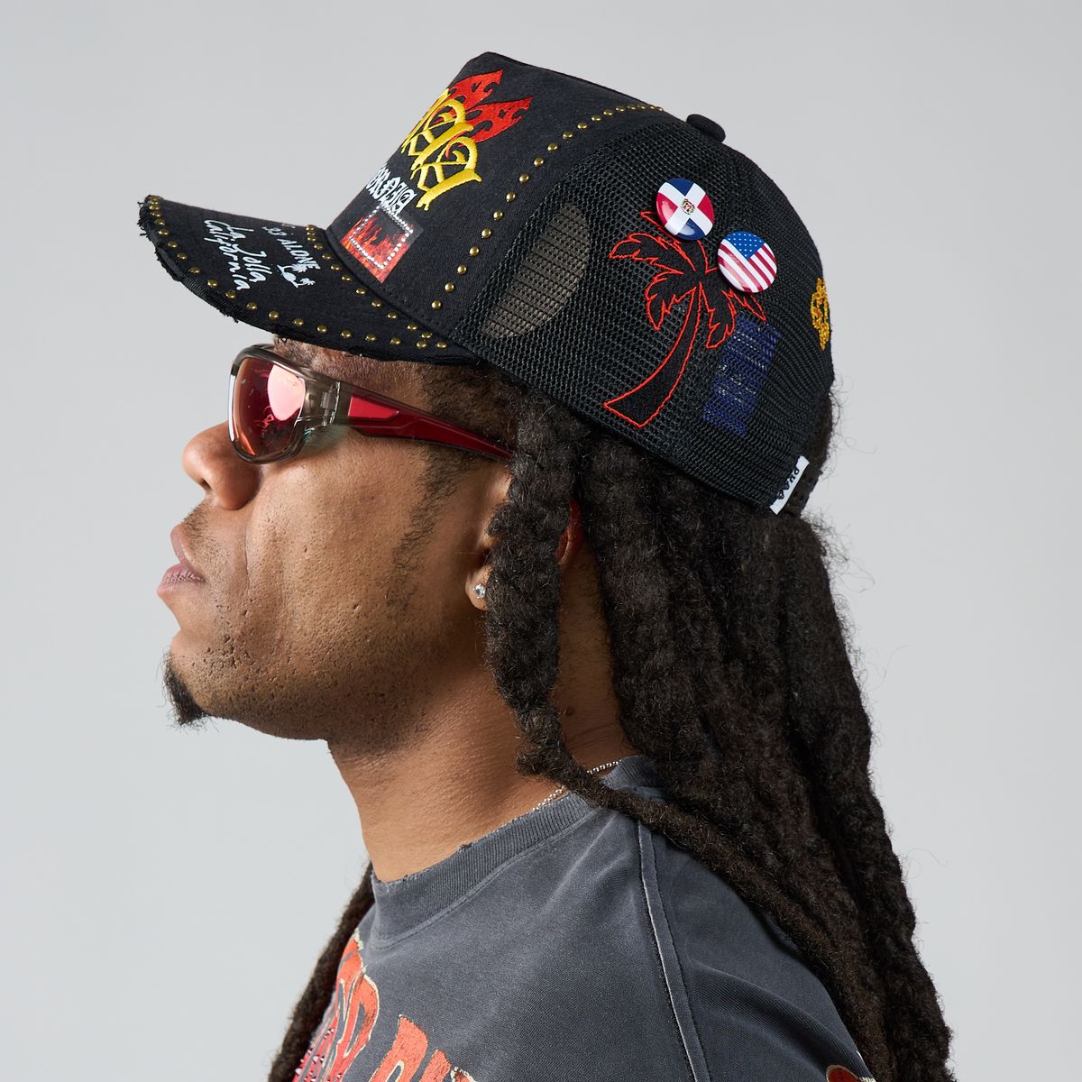 Men's Duaa Stone Hat Black Stonehat-Blk