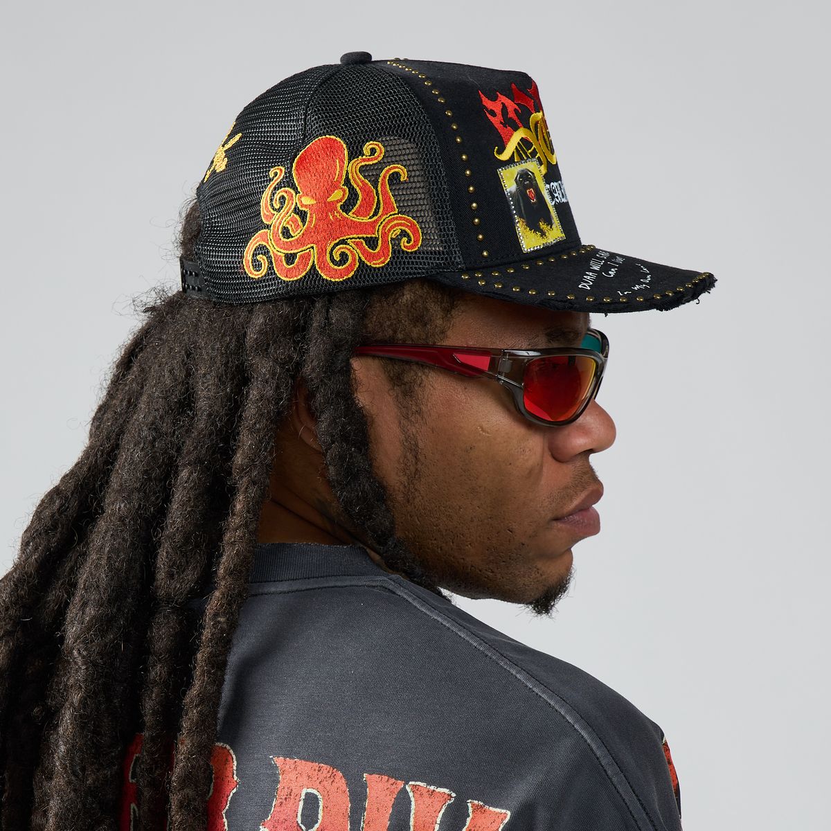 Men's Duaa Stone Hat Black Stonehat-Blk