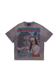 Forever Situated Aaliyah RNB T-Shirt fsalyt-dkgry