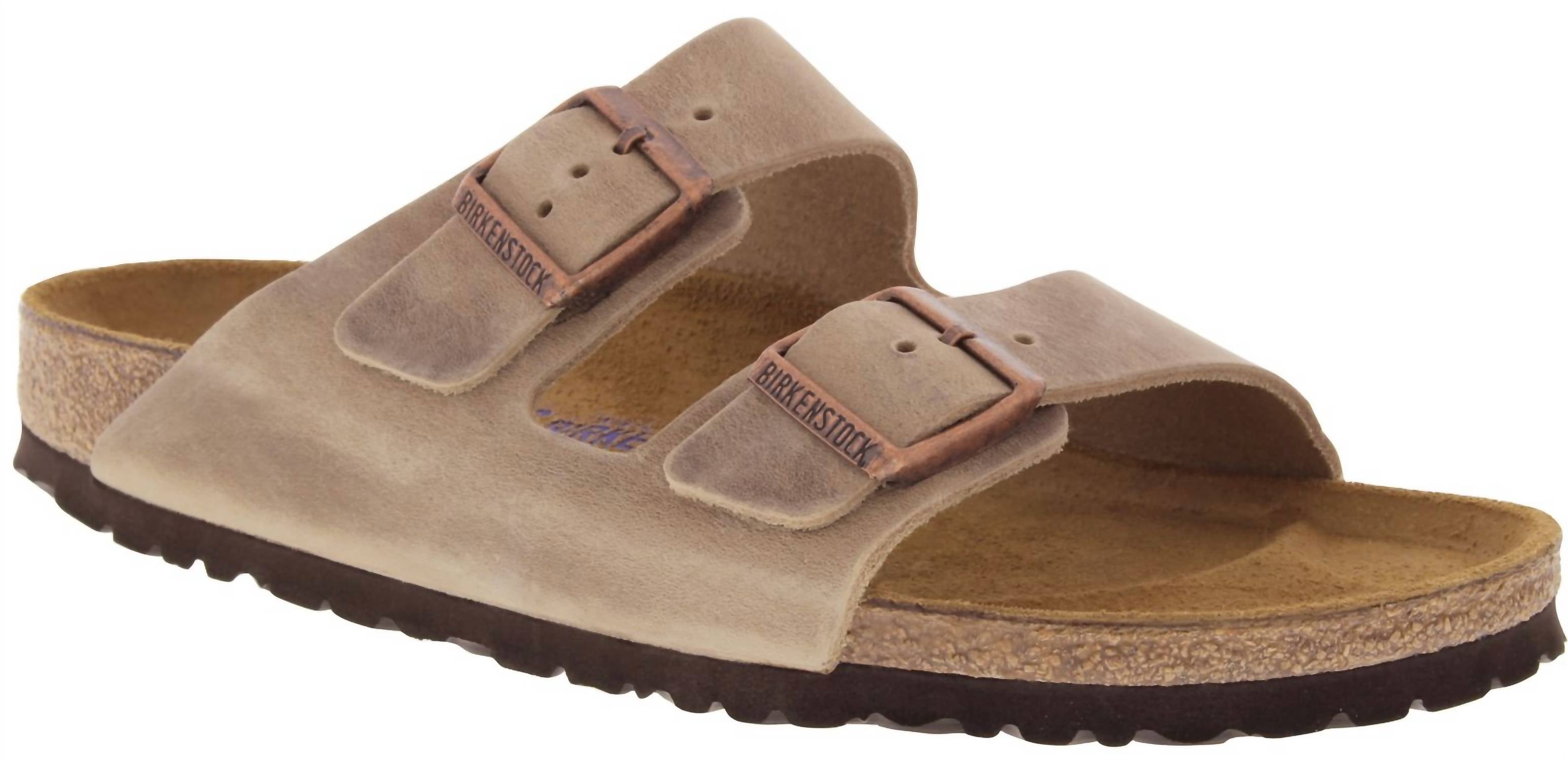 Women's Arizona Soft Footbed Oiled Leather Sandal - Medium/narrow In Brown Brown
