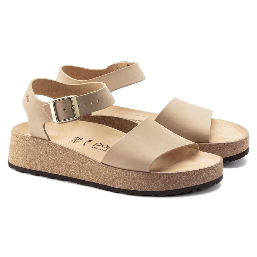 Women's Papillio By Birkenstock Glenda Strappy 10-10.5 Sandcastle Sandal FZP146 (Sandcastle,10-10.5)