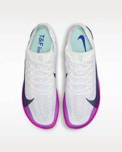 Unisex Zoomx Dragonfly 2 Elite Running Shoes In White/hyper Violet/bright Crimson/obsidian