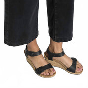 Women's Soley Wedge Heel Sandal In Black