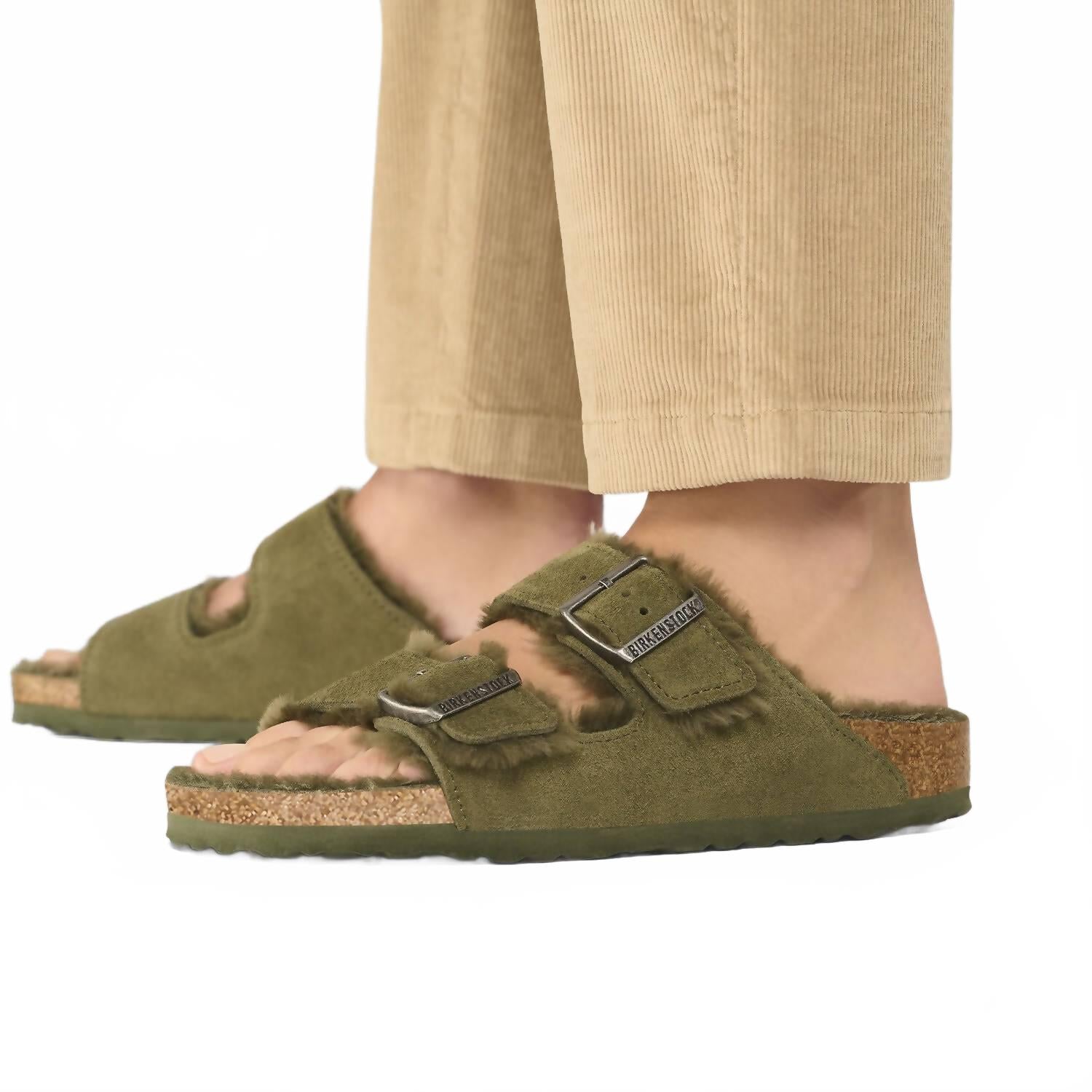 Women's Arizona Shearling Sandal In Thyme