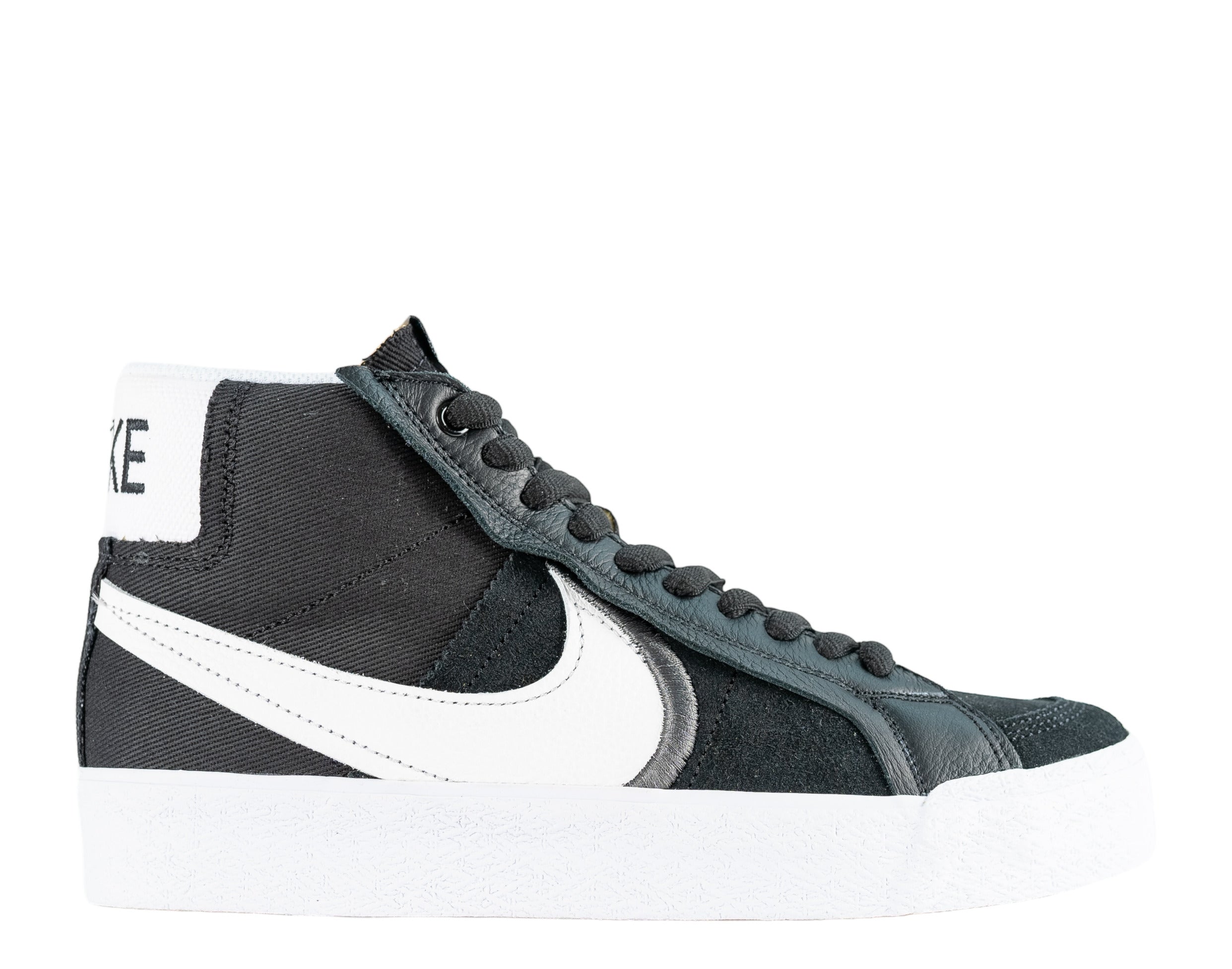 Men's Nike SB Zoom Blazer Mid PRM Plus Skateboard Shoes DR9144-001 Black White
