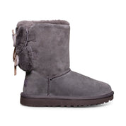 UGG Classic Double Bow Short Charcoal Boots - Women's