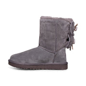 UGG Classic Double Bow Short Charcoal Boots - Women's