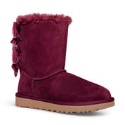 UGG Bailey Bow Crushed Velvet Wild Grape Boots - Women's