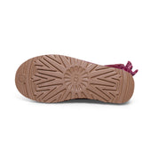 UGG Bailey Bow Crushed Velvet Wild Grape Boots - Women's