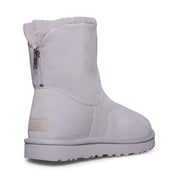 UGG Classic Zip It Mini Glacier Grey Boots - Women's