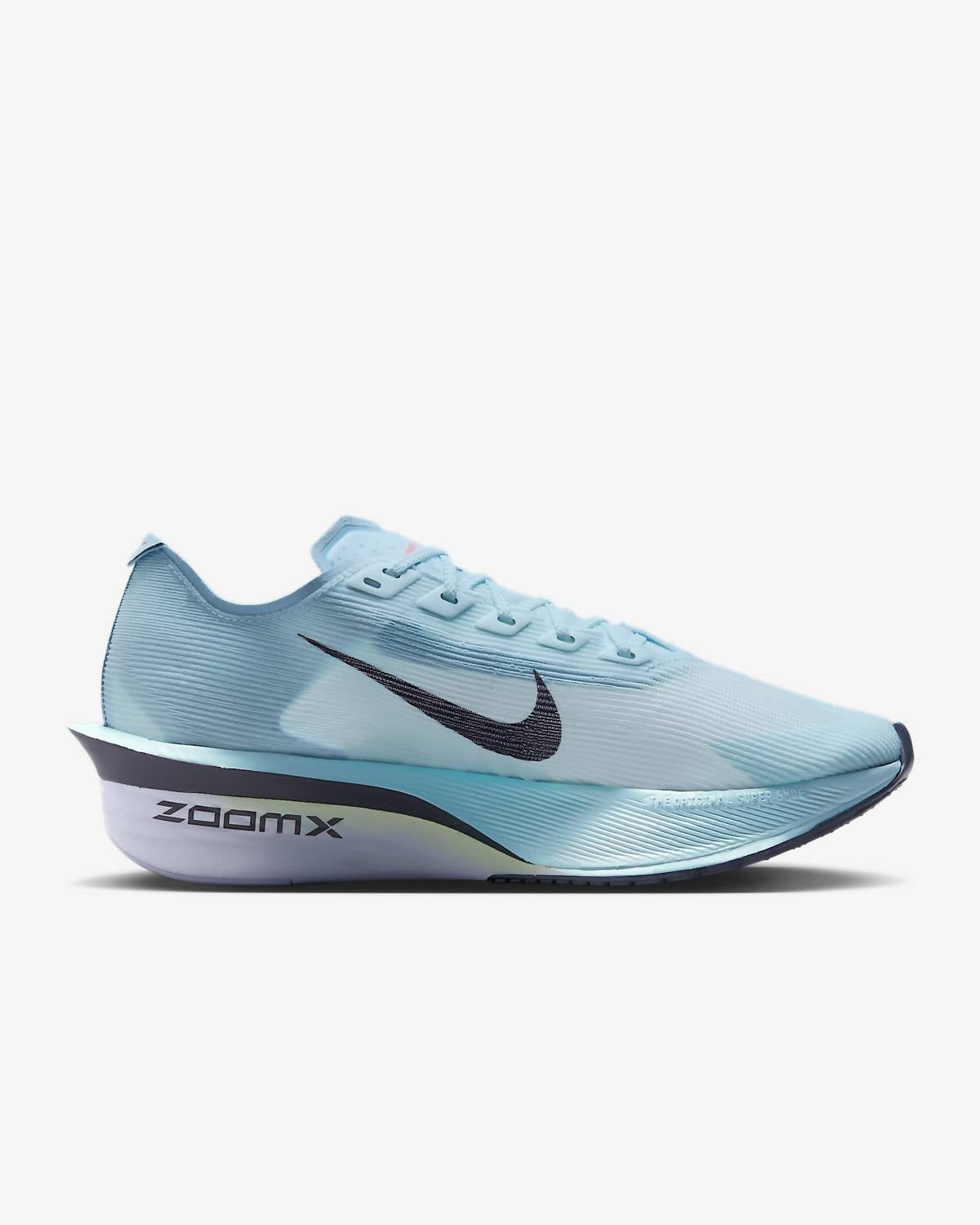 Women's Zoomx Vaporfly Next % 4 Road Racing Shoes In Glacier Blue/blue Tint/amethyst Tint/gridiron