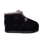 UGG Pumped Lace Up Black Boots - Women's