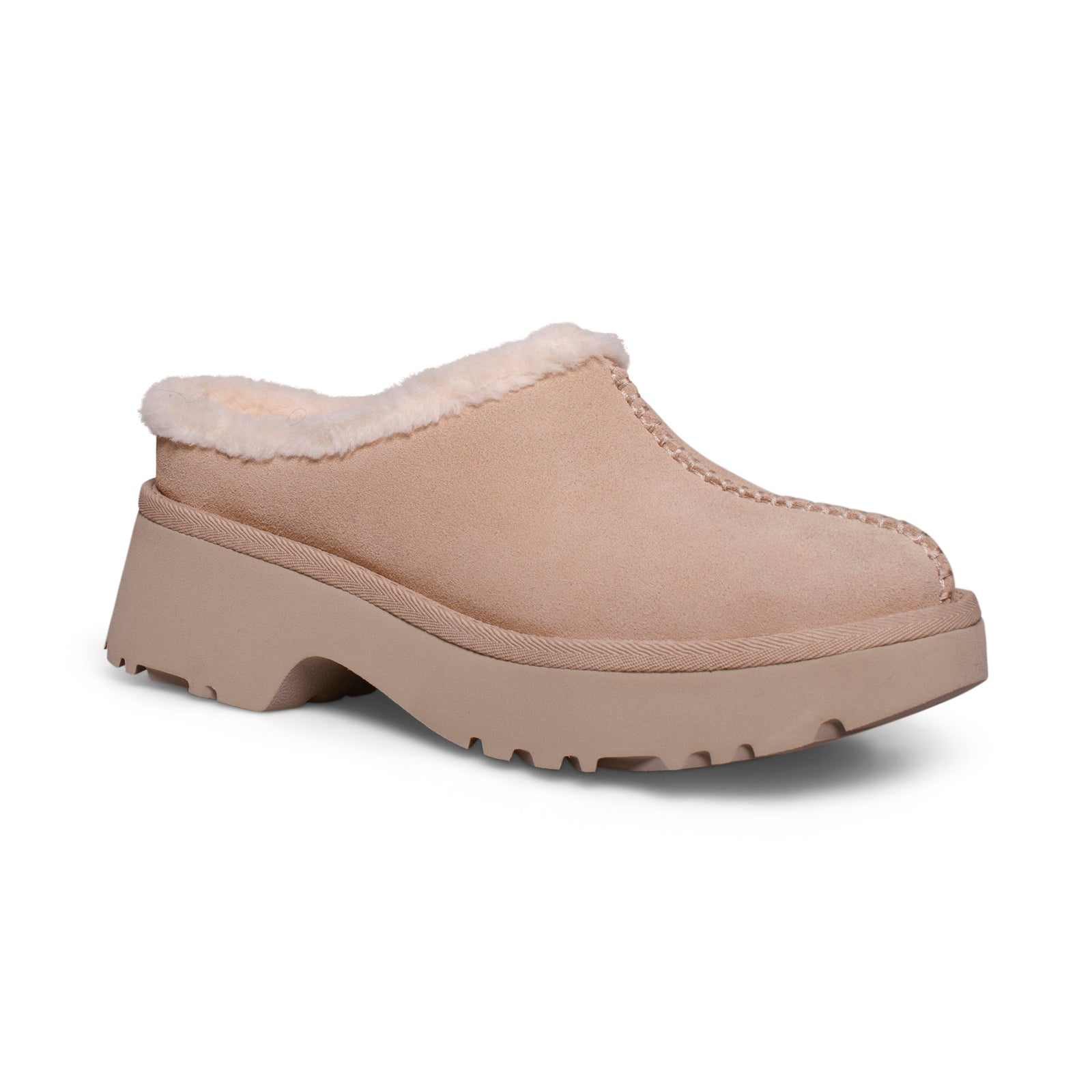 UGG New Heights Cozy Clog Driftwood Shoes - Women's