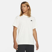 Nike Sportswear Club T-Shirt Men Sail Black 100% Cotton Crew Neck DSGL866