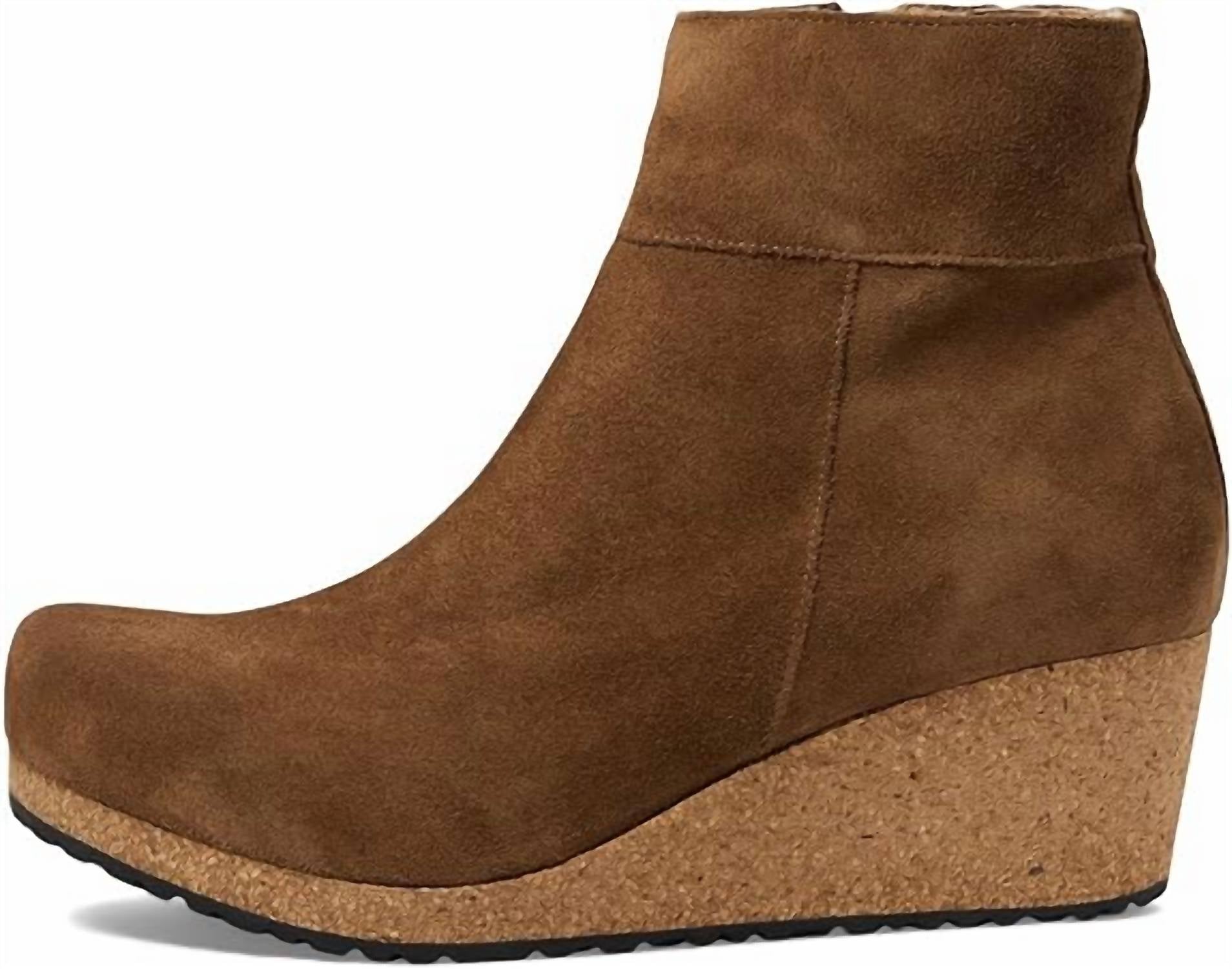Women's Papillio Ebba Wedge Bootie In Dark Tea