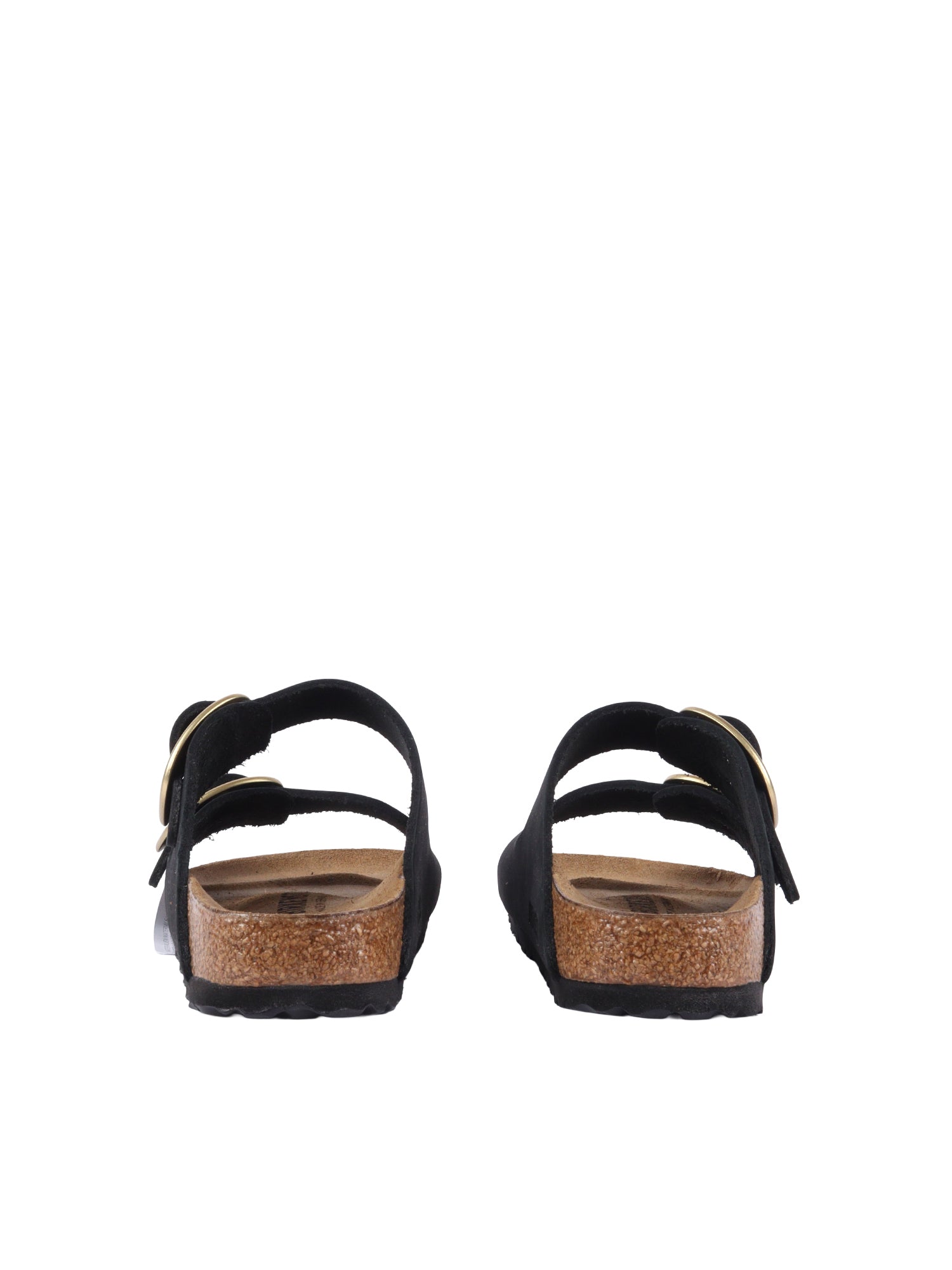 Black Arizona Nubuck Leather Slide Sandal