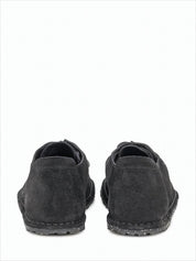 Moccasin-Inspired Suede Sneakers with Textured Rubber Sole