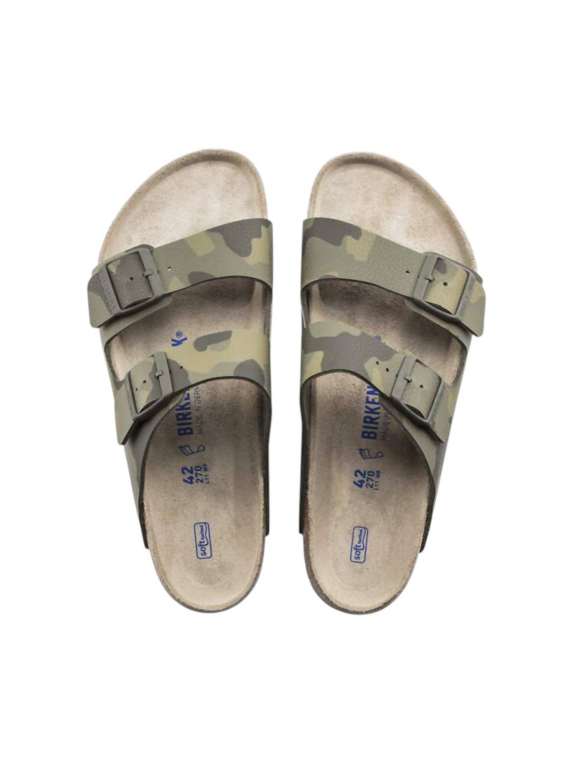 Men's Arizona Soft Footbed Sandals In Desert Soil/camo Green