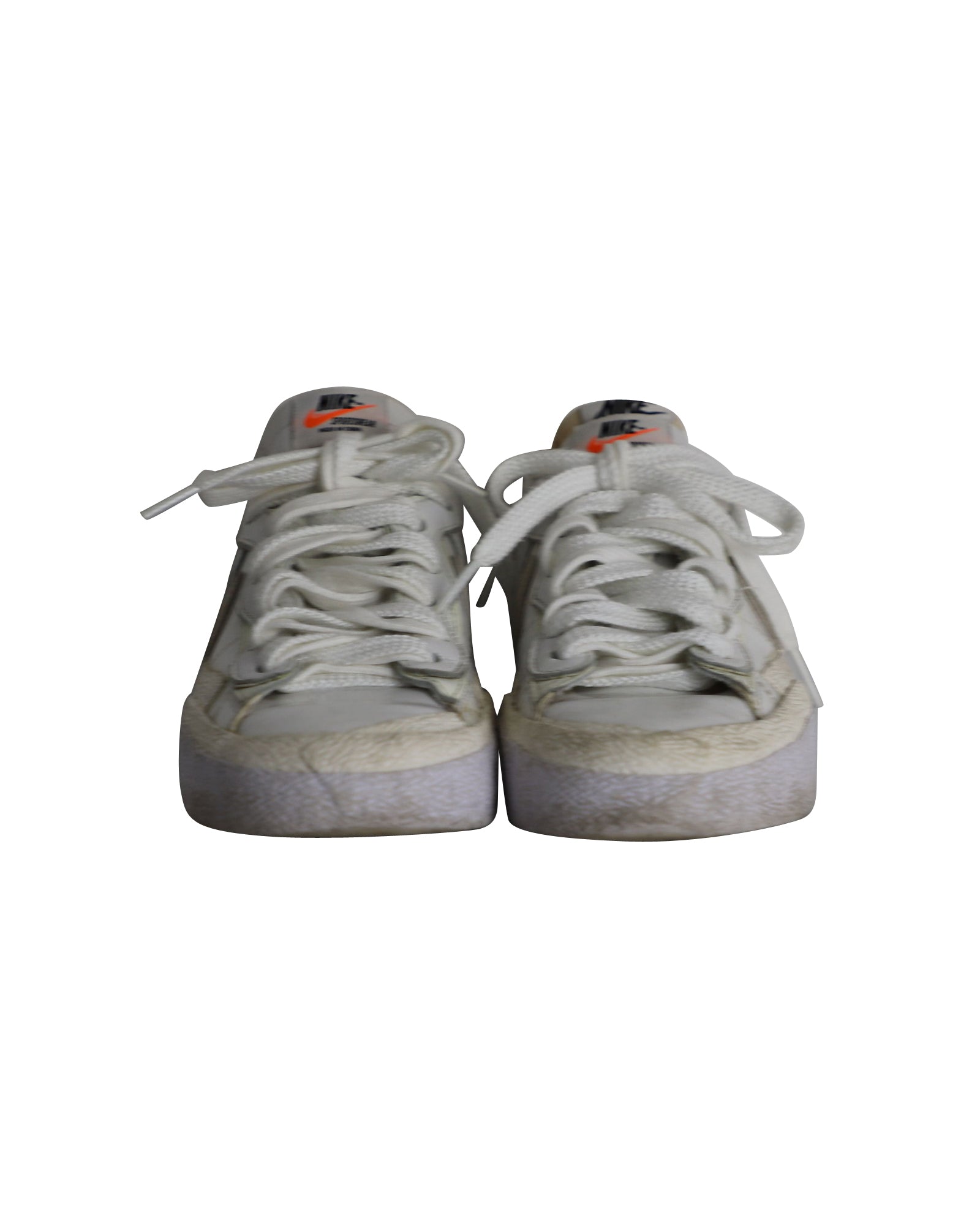 Nike x Sacai Blazer Low Sneakers in White Patent Leather