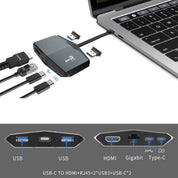 AeroCool ASA-ATHB82A Type-C Hub with HDMI,Type-C and Gigabit LAN Port