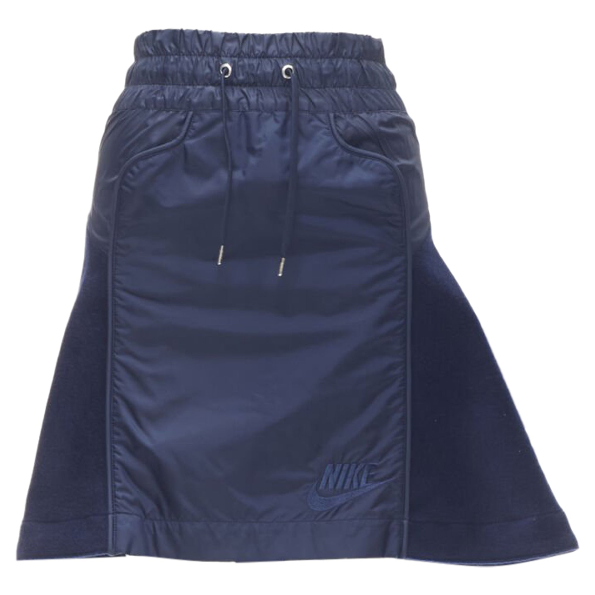 Sacai Nike nylon wool kick back skirt
