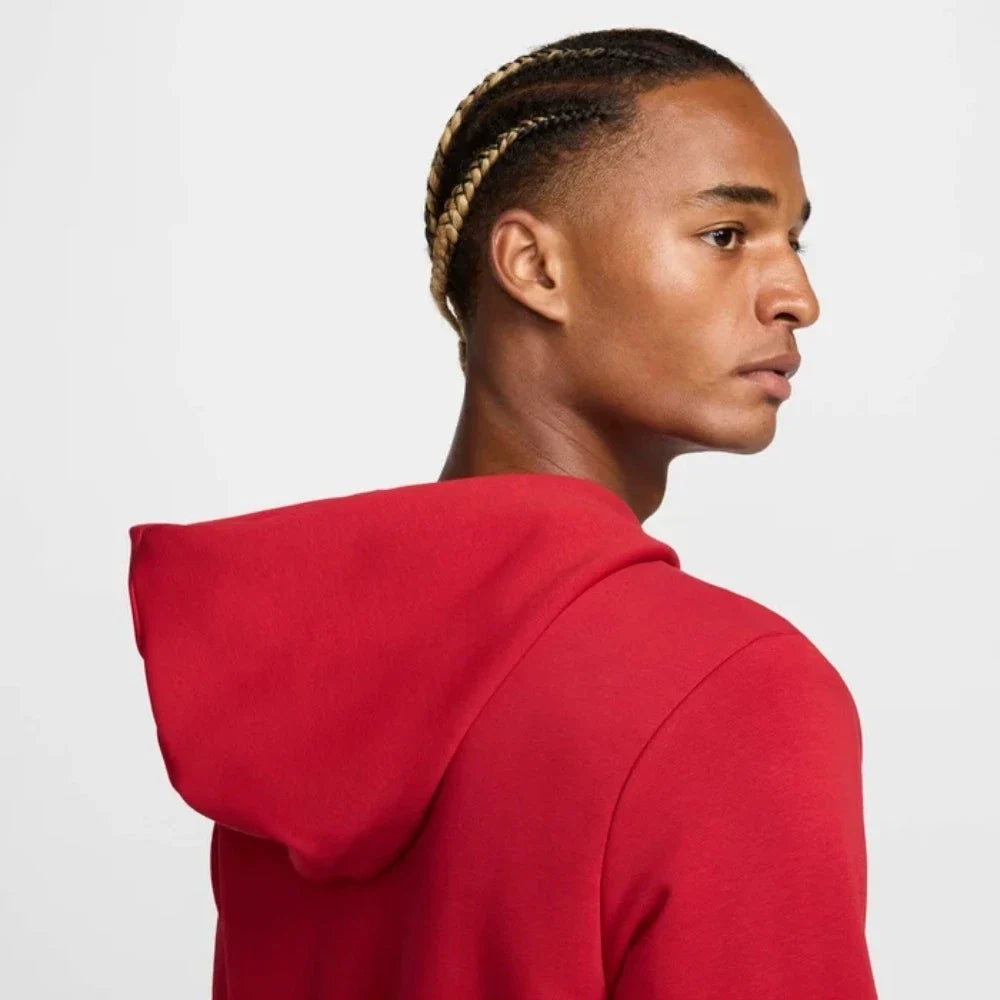 Nike Kobe Hoodie Men's Red French Terry Dri-FIT Pullover Activewear JAX761