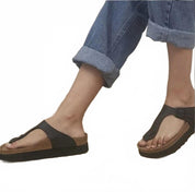 Women's Gizeh Platform Vegan Sandal In Black