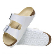Women's Arizona Birko Sandal In Embossed Lizard White