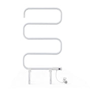 Devanti Heated Towel Rail Freestanding Wall Mounted S-Shape Electric Warmer Rack