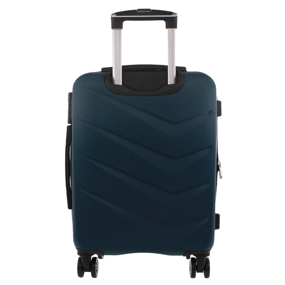 3pc Pierre Cardin Hard-Shell Suitcase Cabin Travel Luggage Set Teal