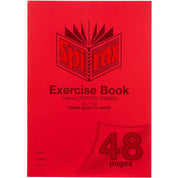 5x Spirax P105 Exercise Book Dotted Thirds 24mm 70gsm 48 Page A4 Red