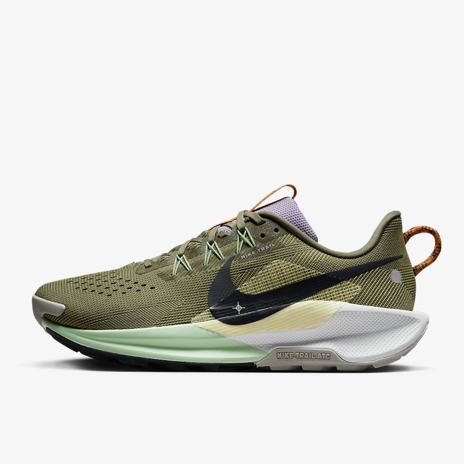 Men's Pegasus Trail 5 Running Shoes In Olive Moyen/anthracite