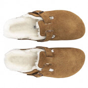 Women's Boston Shearling Clogs In Mink Suede