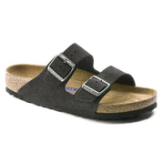 Unisex Arizona Velvet Soft Footbed Sandals In Grey