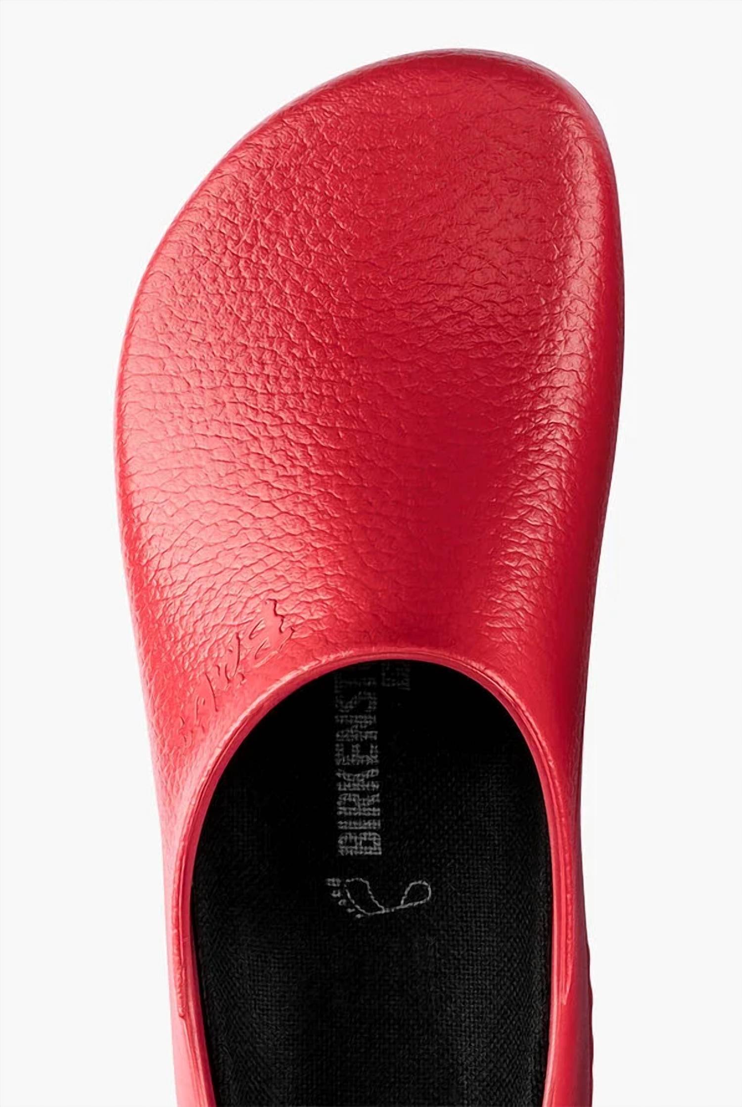 Women's Super Birki Backless Clogs In Red