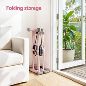 Everfit Foldable Ski Exercise Machine Leg Thigh Trainer Home Fitness Cardio Pink 105cmx95cm