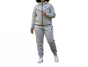 Elastic Waistband And Cuffs Sweatpants In Gray