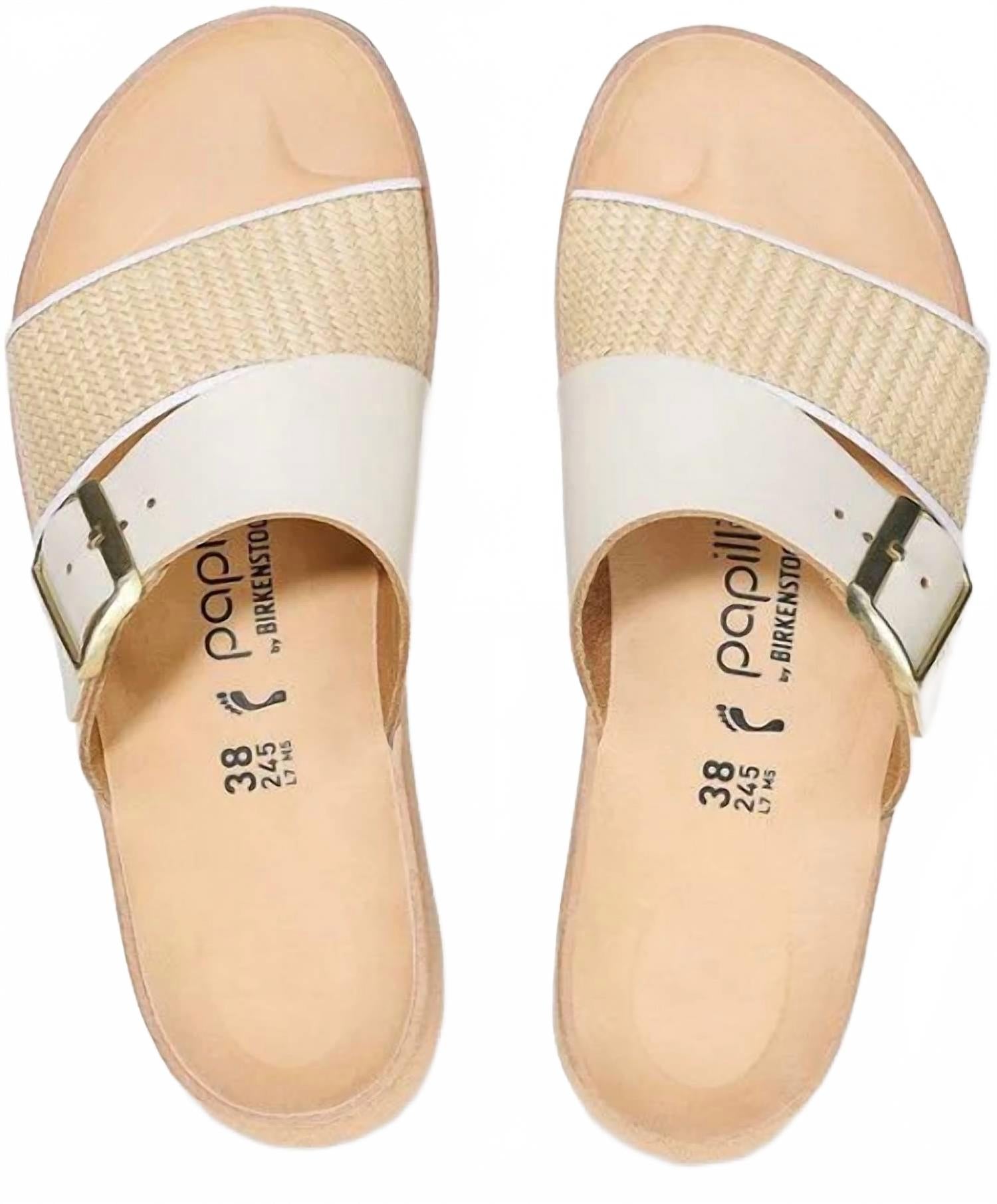 Women Almina Sandal In Natural/white
