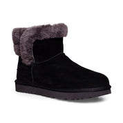 UGG Saniya Shearling Mini Black Boots - Women's