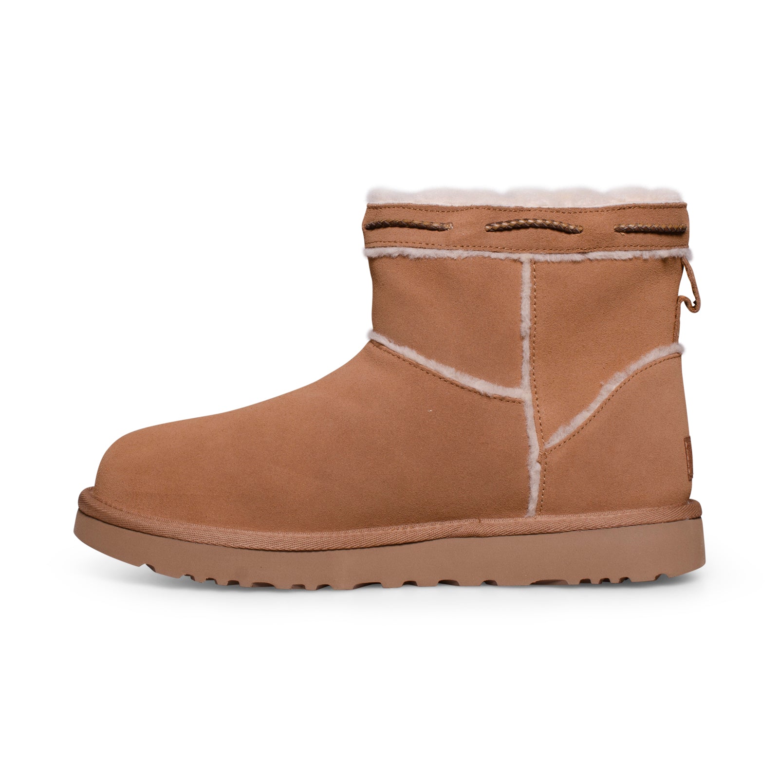 UGG Classic Mini Shearling Braid Chestnut Boots - Women's