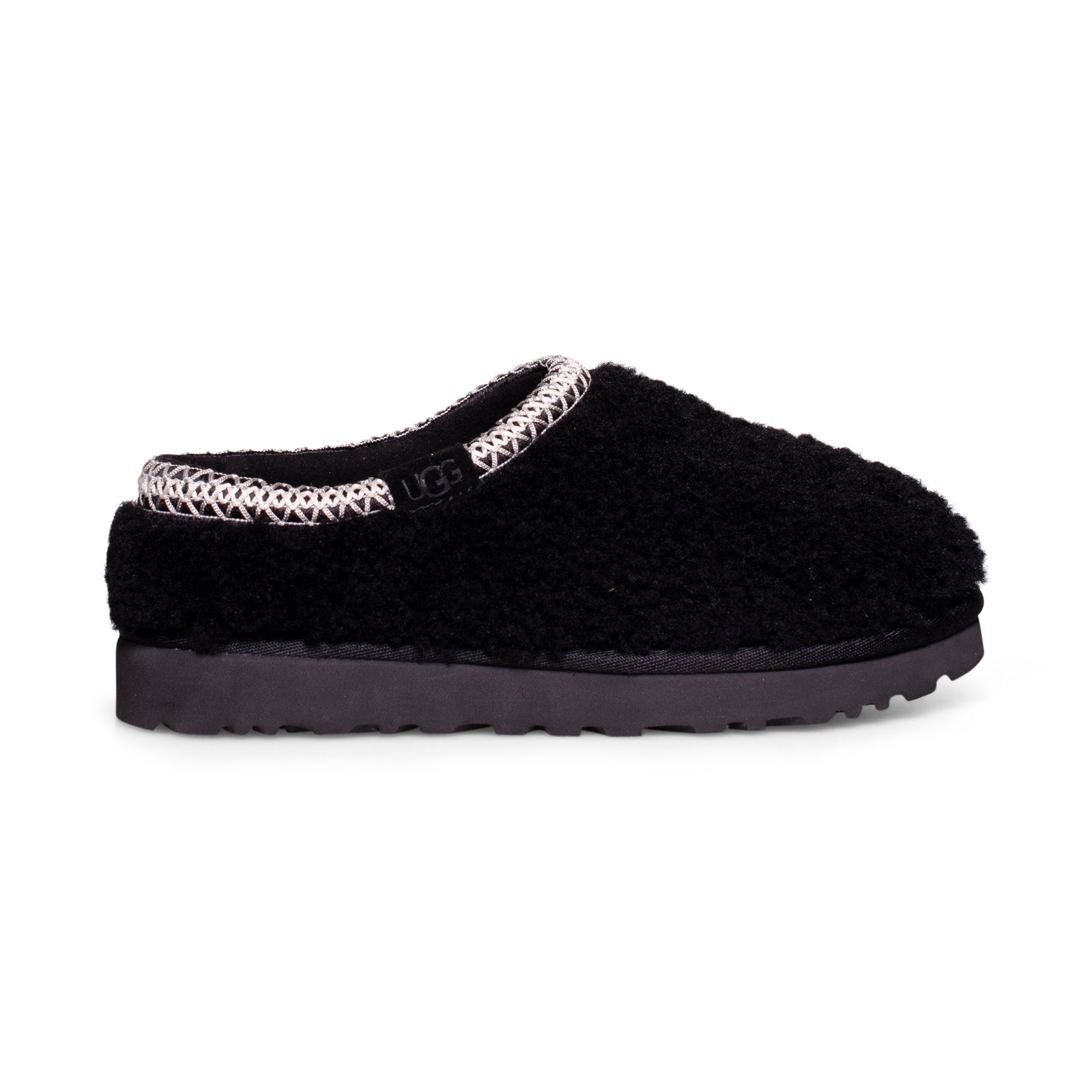 UGG Tasman Maxi Curly Black Slippers - Women's