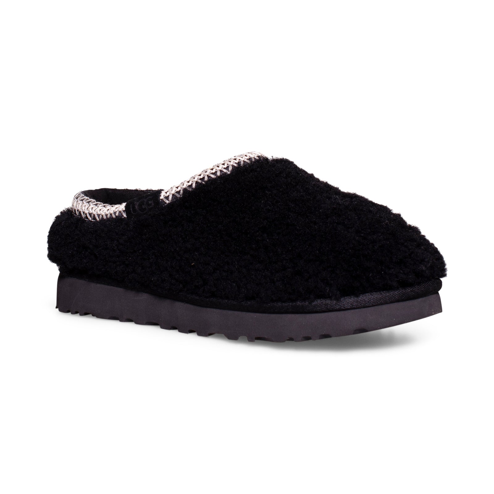 UGG Tasman Maxi Curly Black Slippers - Women's